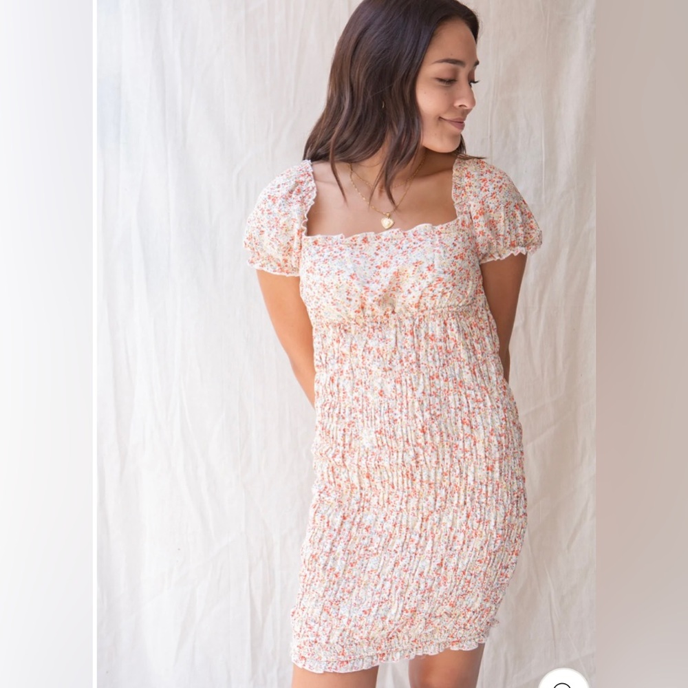 STORIA FLORAL SCRUNCH DRESS